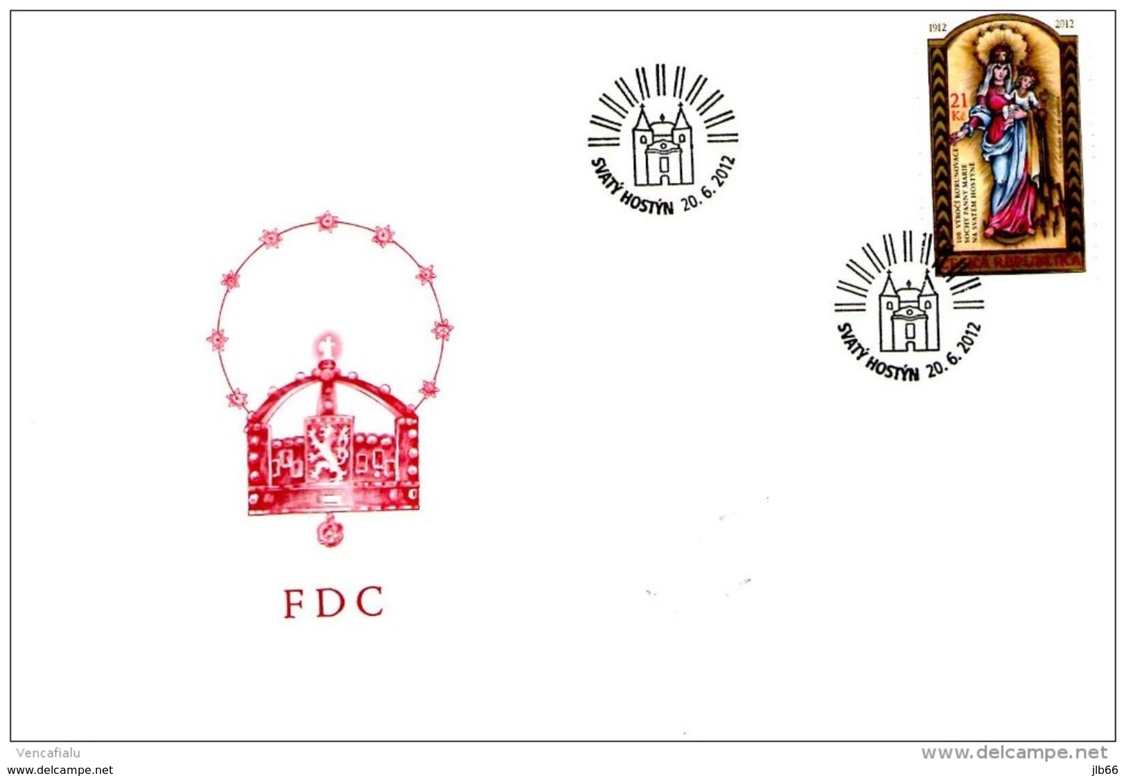 FDC 2012 : Centenaire Du Couronnement De Notre Dame De Hostyn - FDC