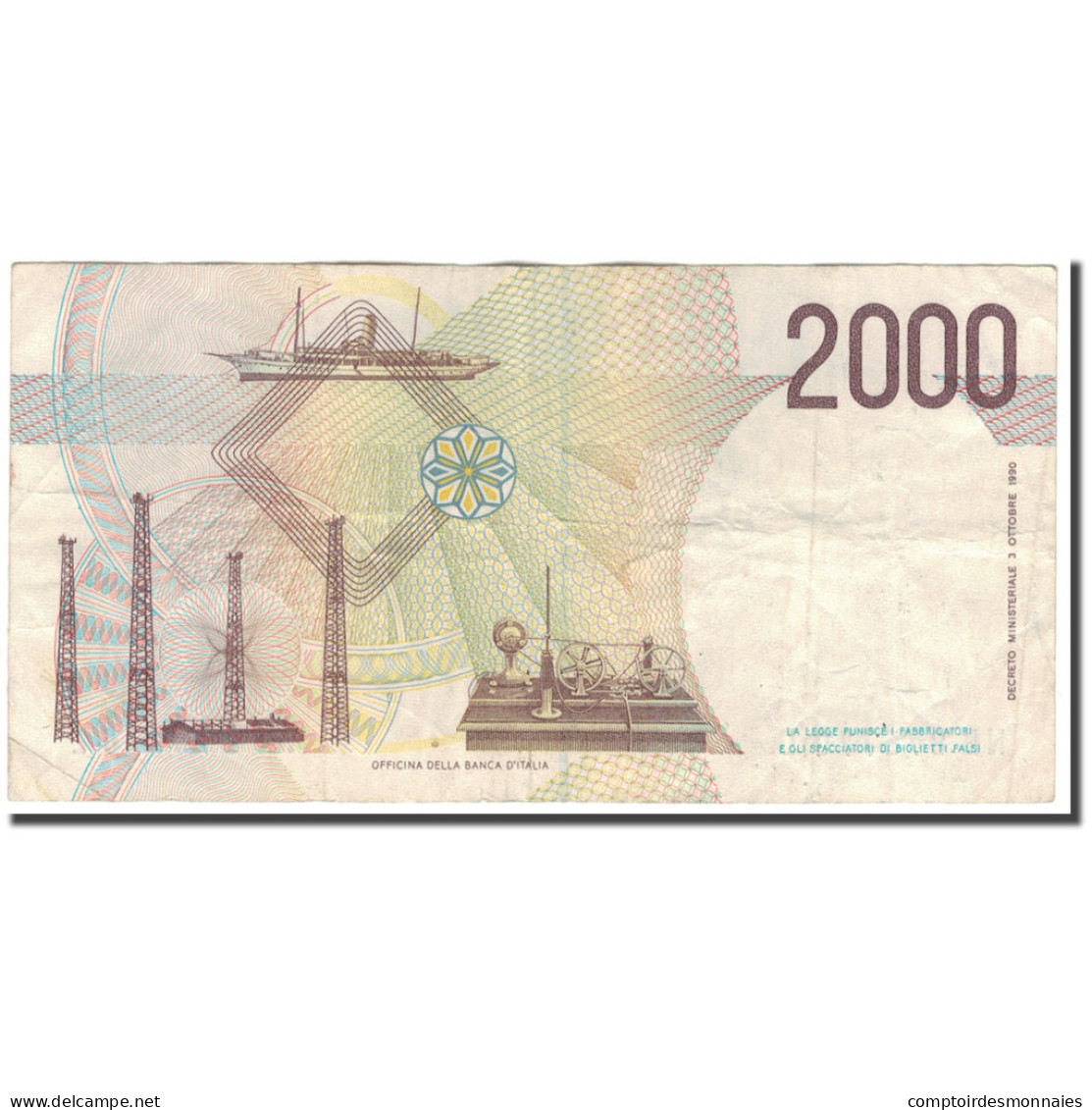 Billet, Italie, 2000 Lire, 1990-10-03, KM:115, TB+ - 2000 Lire