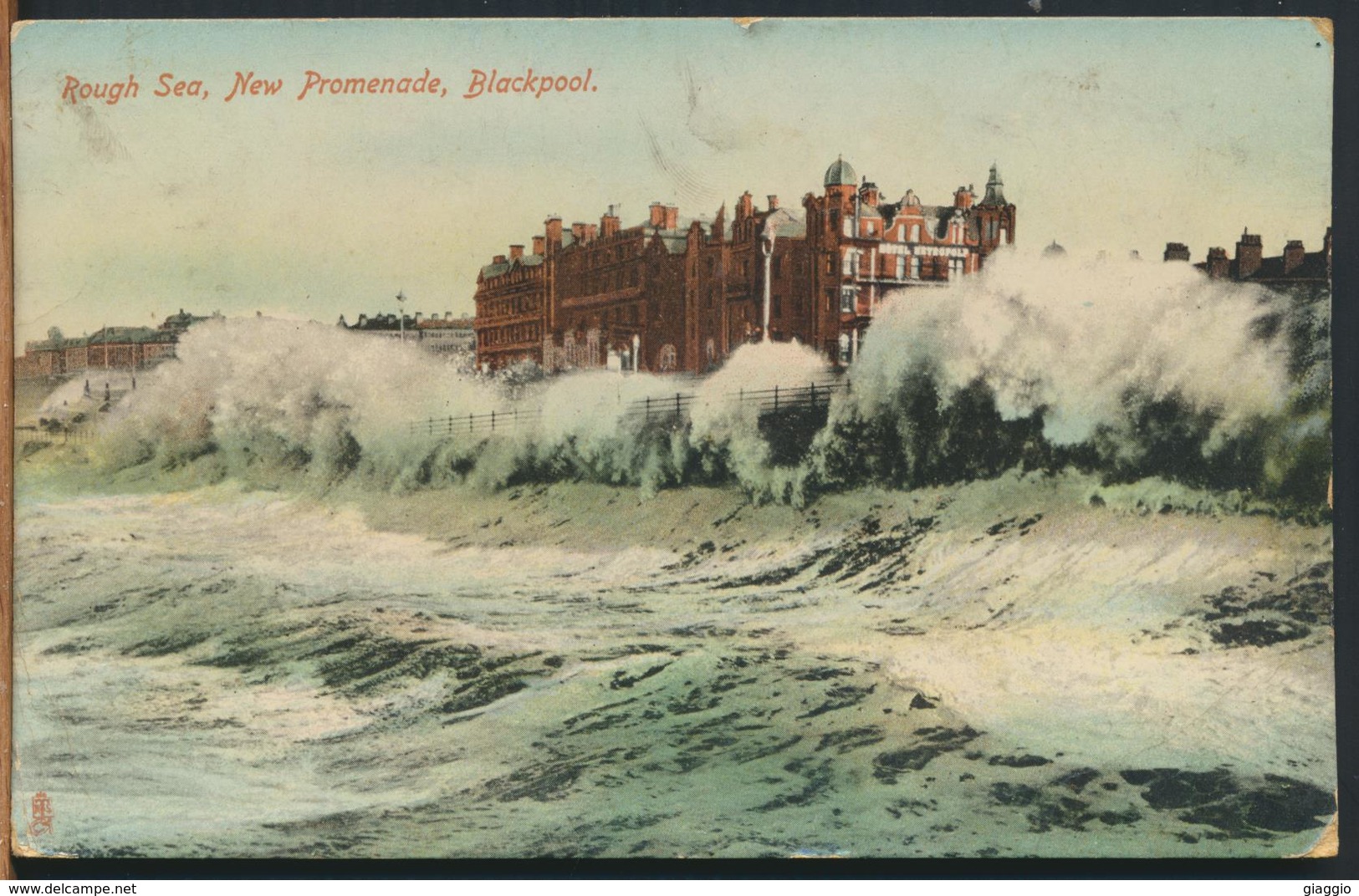 °°° 11662 - UK - ROUGH SEA , NEW PROMENADE , BLACKPOOL - 1918 With Stamps °°° - Blackpool