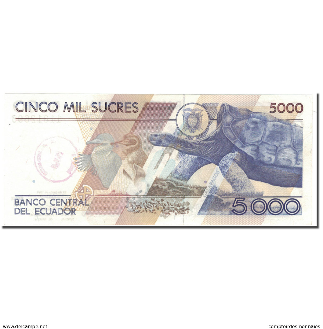 Billet, Équateur, 5000 Sucres, 1992-06-22, KM:128a, NEUF - Ecuador