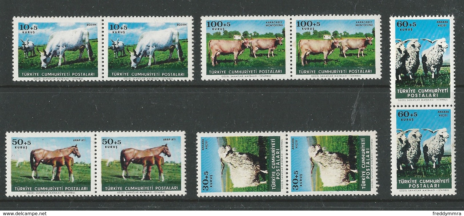 Turquie: 1699/ 1703 ** (2x)  Animaux De Ferme - Vaches