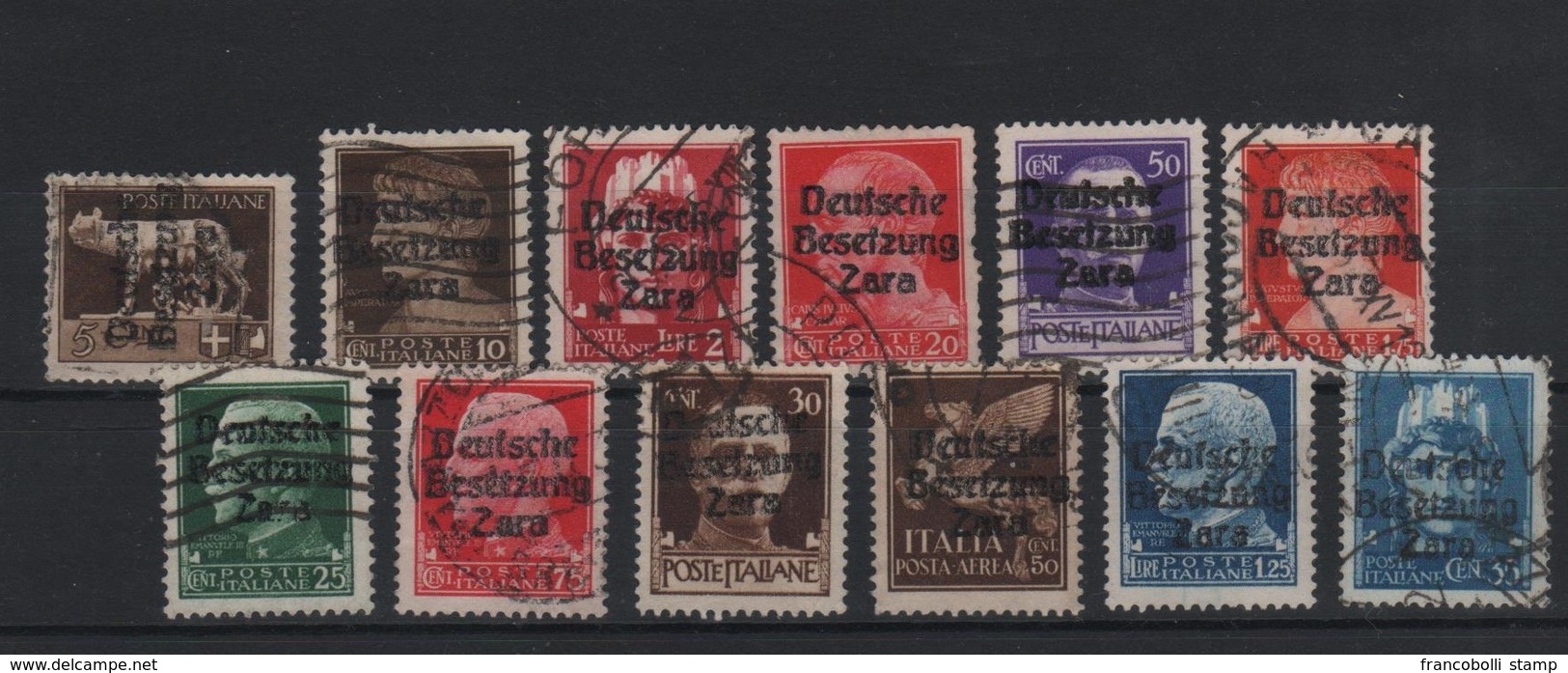 1943 Occupazione Tedesca Zara Lotto Usato - Occup. Tedesca: Zara