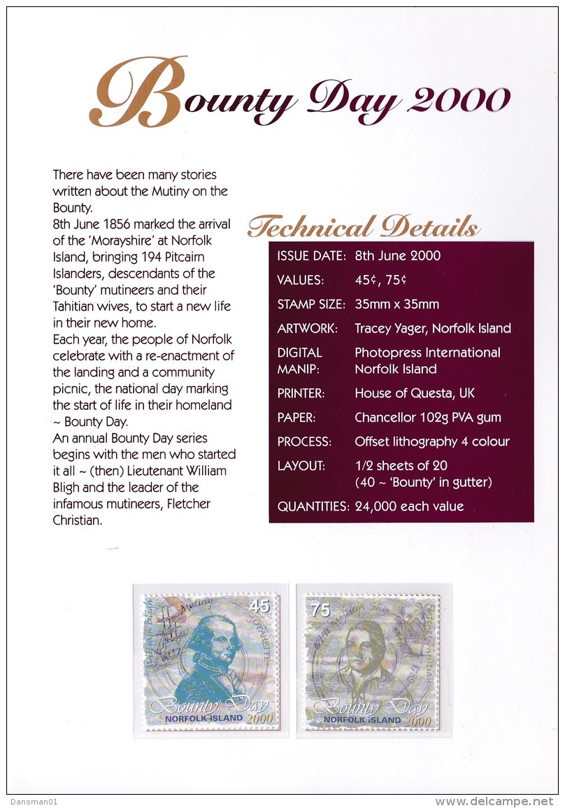 Norfolk Island 2000 Year Stamp Collection (23 Stamps + 5 Sheets) - Isla Norfolk