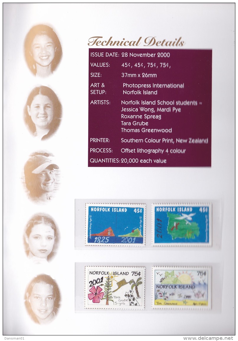 Norfolk Island 2000 Year stamp collection (23 stamps + 5 sheets)