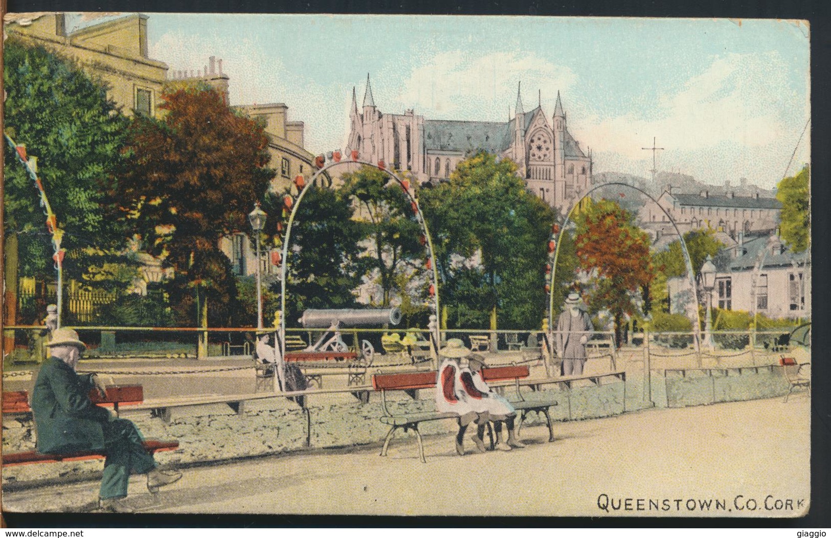 °°° 11664 - IRELAND - QUEENSTOWN , CO CORK - 1908 With Stamps °°° - Cork