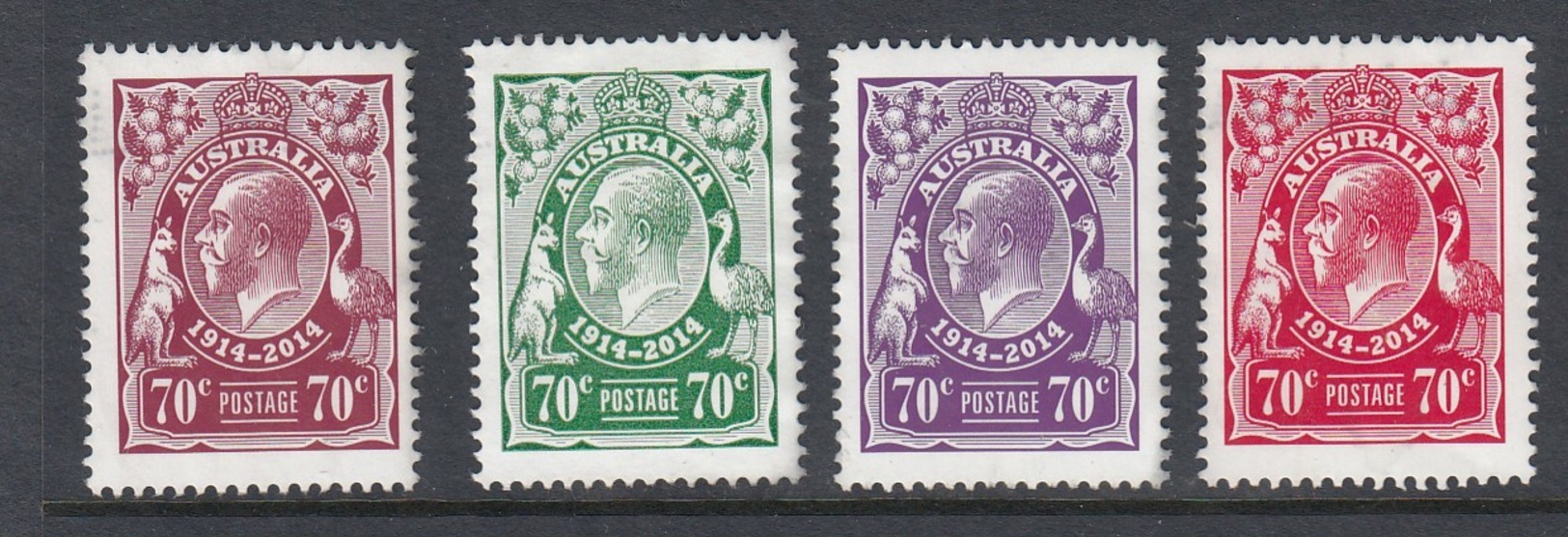 Australia 2014  100th Anniversary Of King George V Stamps - Set 4 Used Sheet Stamps - Usati