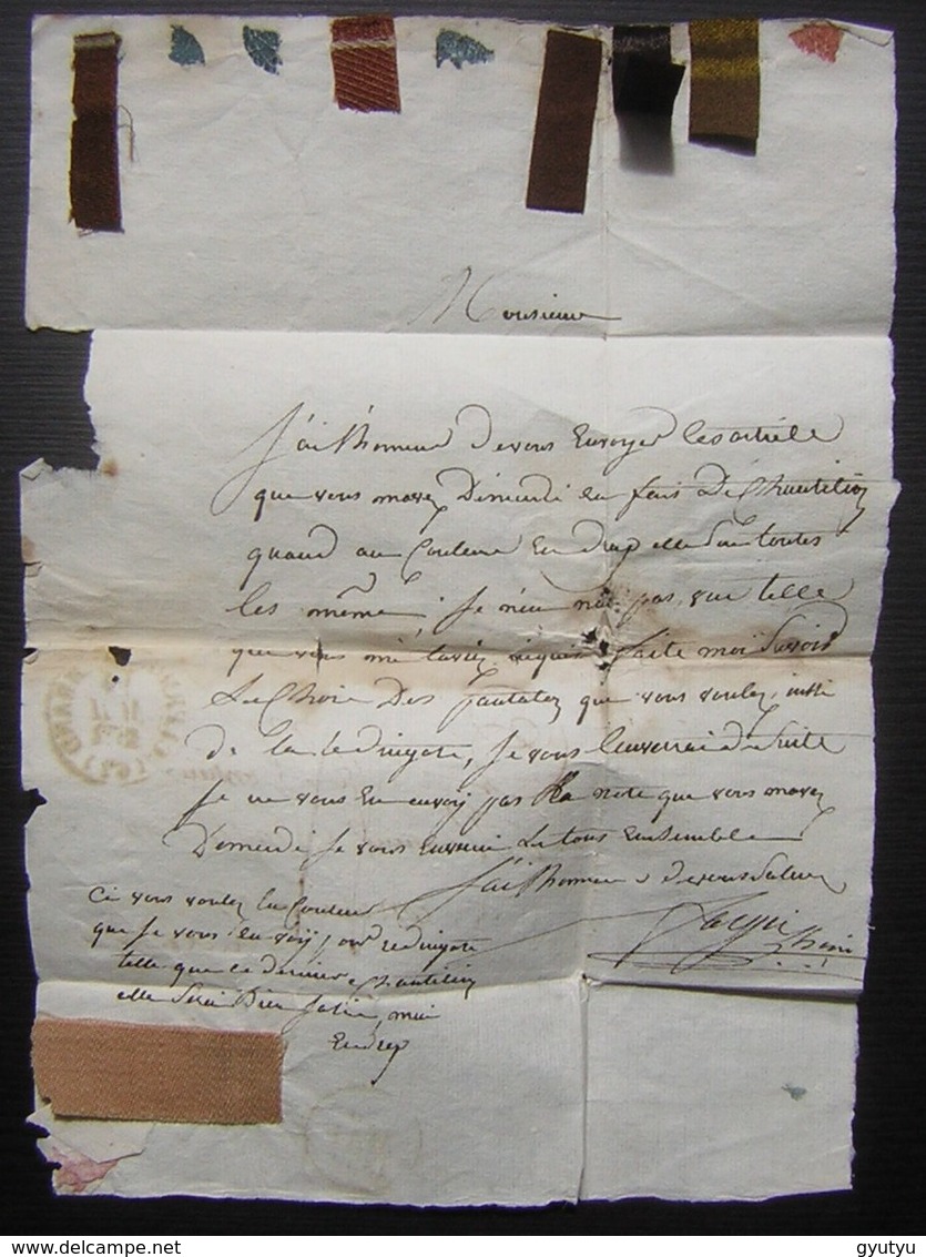 1832 Clermont Ferrand  Lettre Pour Mauriac (Cantal) Avec échantillons De Tissus ! à Voir ! - 1801-1848: Précurseurs XIX