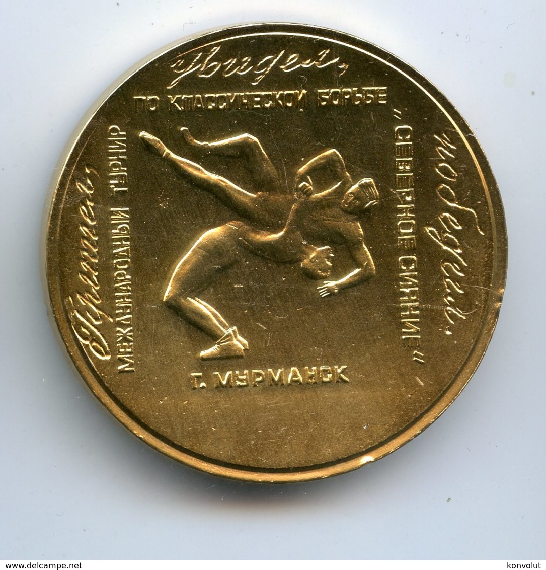 LUTTE RINGEN International Tournament Murmansk 1980 Wrestling Medaille Medal - Uniformes Recordatorios & Misc