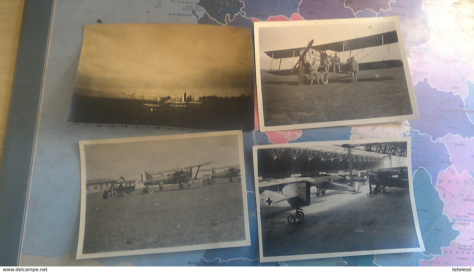 4photo Guerre 14 18. Avions Secteur Haut Et Bas Rhin - Aviation