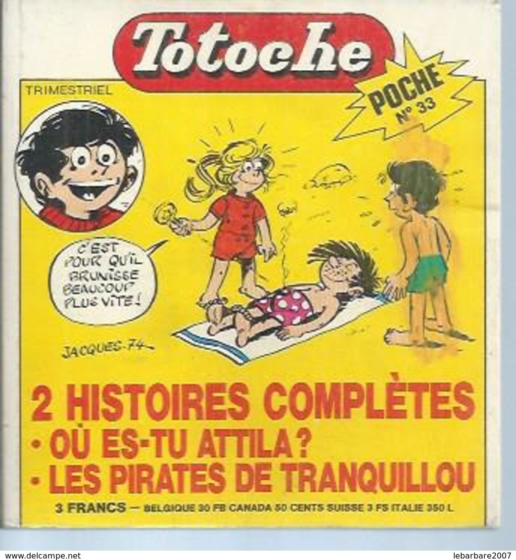 TOTOCHE POCHE  N° 33  -  VAILLANT  1974 ( TABARY ) - Totoche