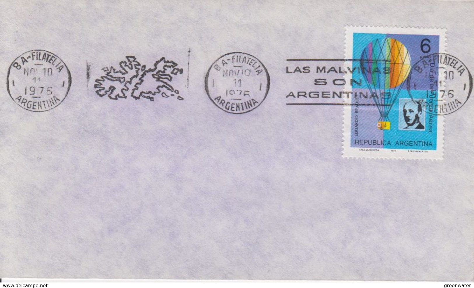 Argentina 1976 Ca "Las Malvinas Son Argentinas" Ca 11 Nov 1976 Cover (40357) - Brieven En Documenten