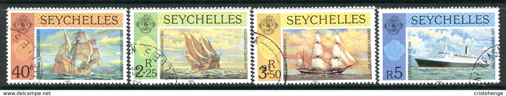 Seychelles 1981 Ships Set Used (SG 495-498) - Seychelles (1976-...)
