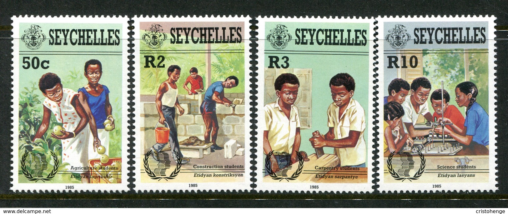 Seychelles 1985 International Youth Year Set MNH (SG 624-627) - Seychelles (1976-...)