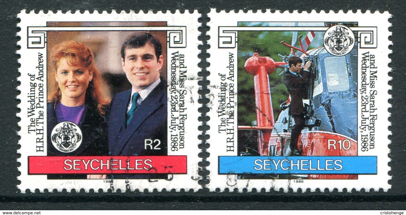 Seychelles 1986 Royal Wedding Set Used (SG 651-652) - Seychelles (1976-...)