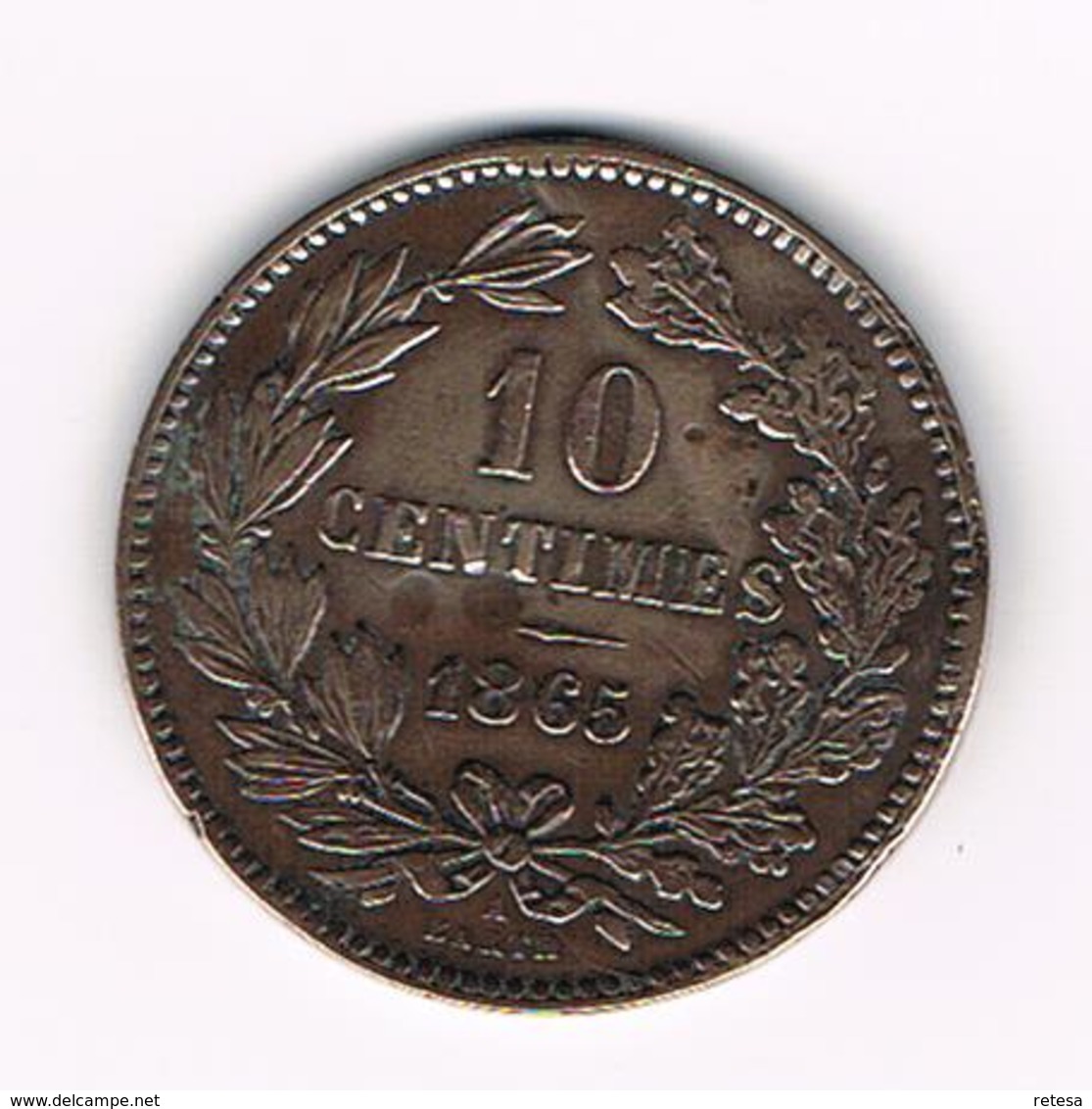 =&  LUXEMBOURG  10  CENTIMES 1865 A - Luxemburg