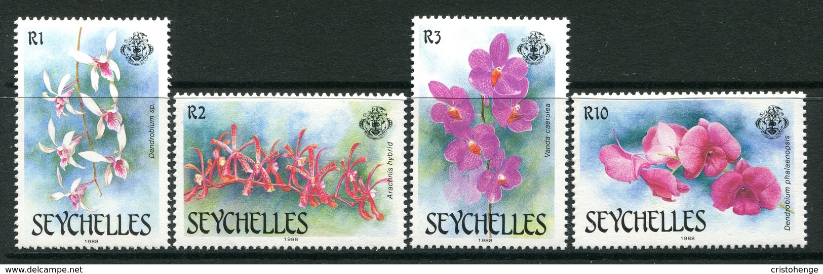 Seychelles 1988 Orchids - 1st Issue Set MNH (SG 713-716) - Seychelles (1976-...)