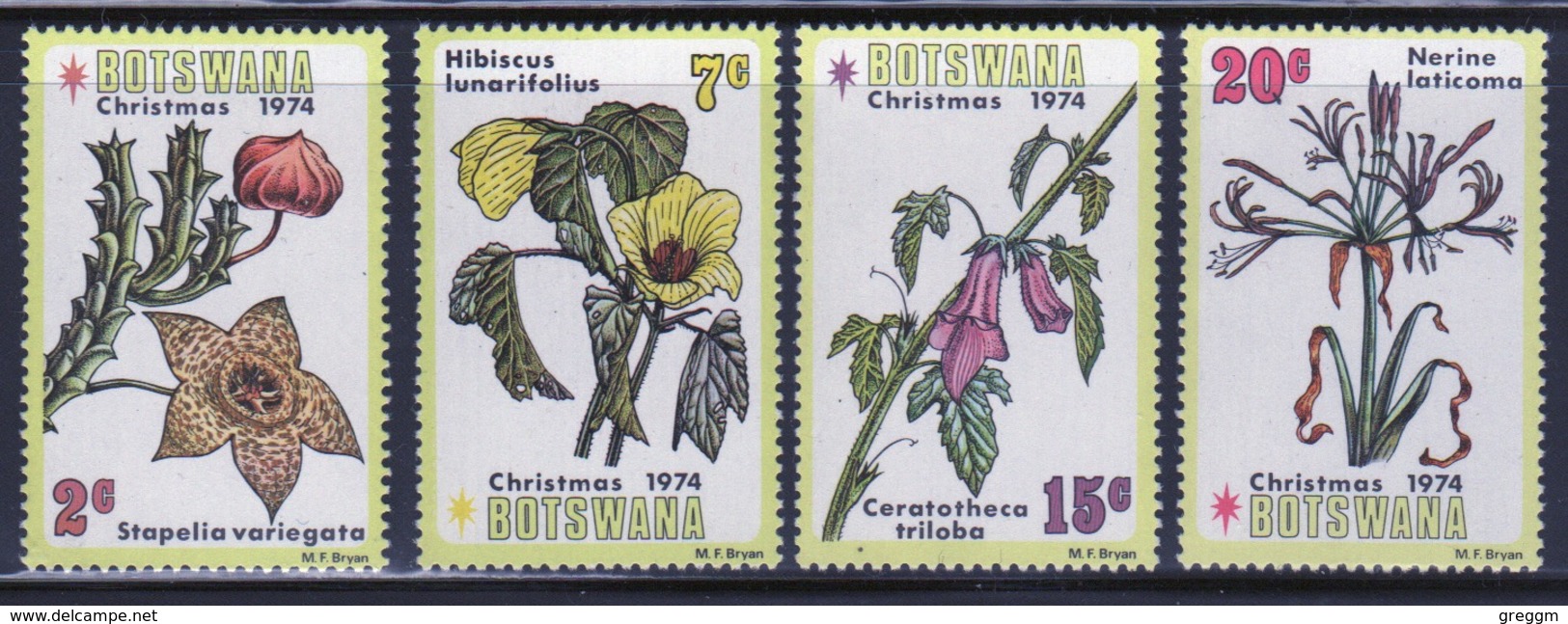 Botswana Set Of Stamps From 1974 To Celebrate Christmas. - Botswana (1966-...)
