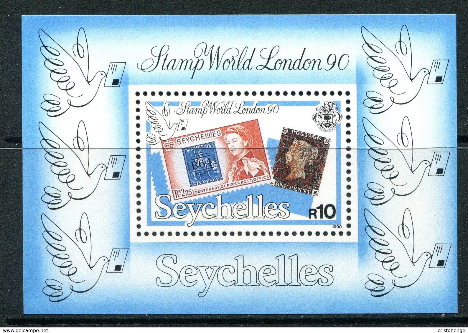 Seychelles 1990 Stamp World London '90 MS MNH (SG MS775) - Seychelles (1976-...)