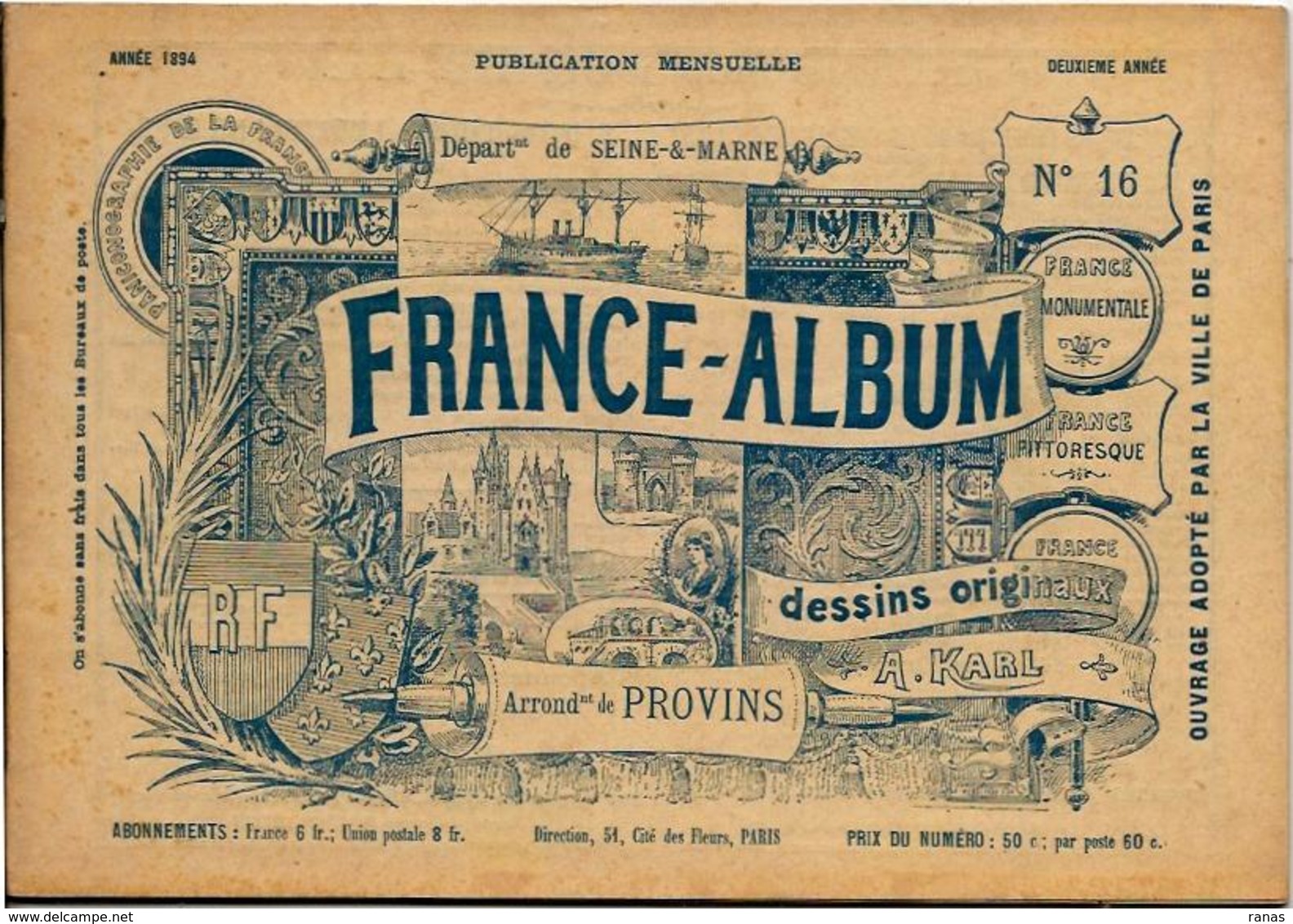 Seine Et Marne 77 France Album De A. KARL, Carte Gravures Texte Publicités 1894 - Dépliants Touristiques