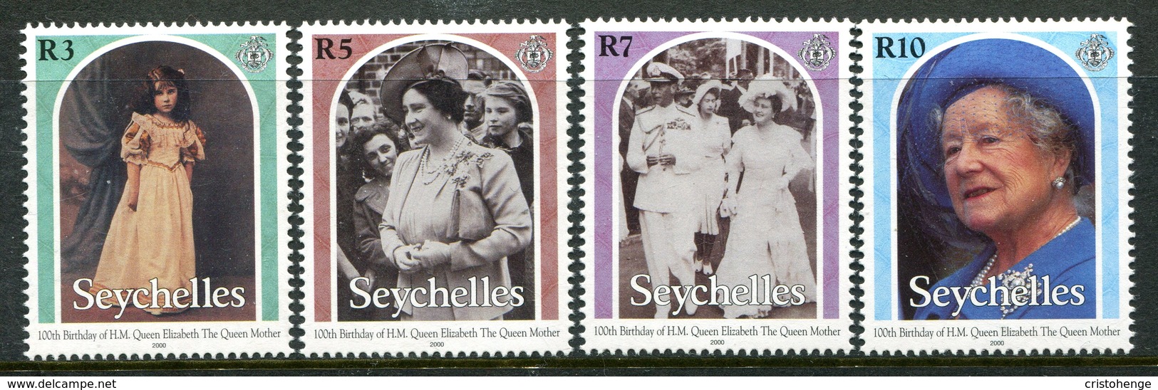 Seychelles 2000 Queen Elizabeth The Queen Mother's 100th Birthday Set MNH (SG 897-900) - Seychelles (1976-...)