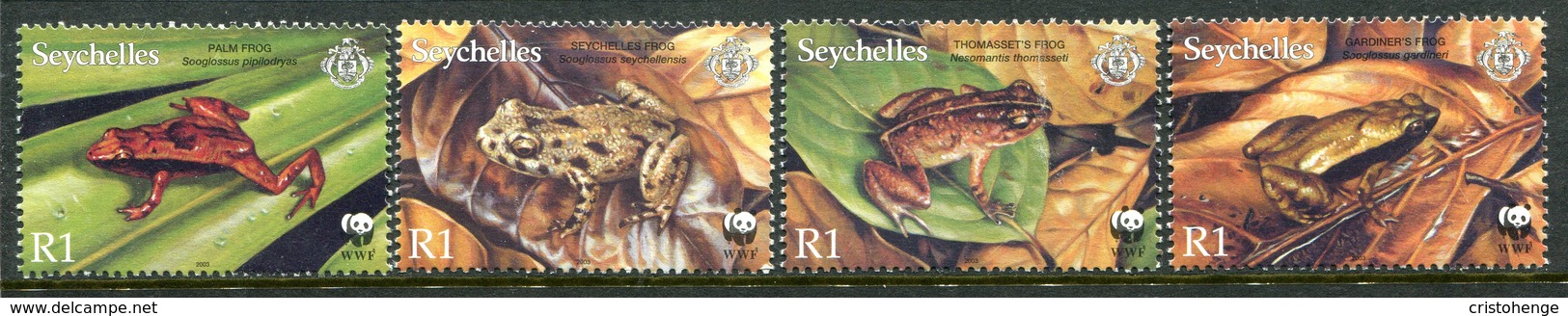 Seychelles 2003 Endangered Species - Frogs Set MNH (SG 917-920) - Seychelles (1976-...)