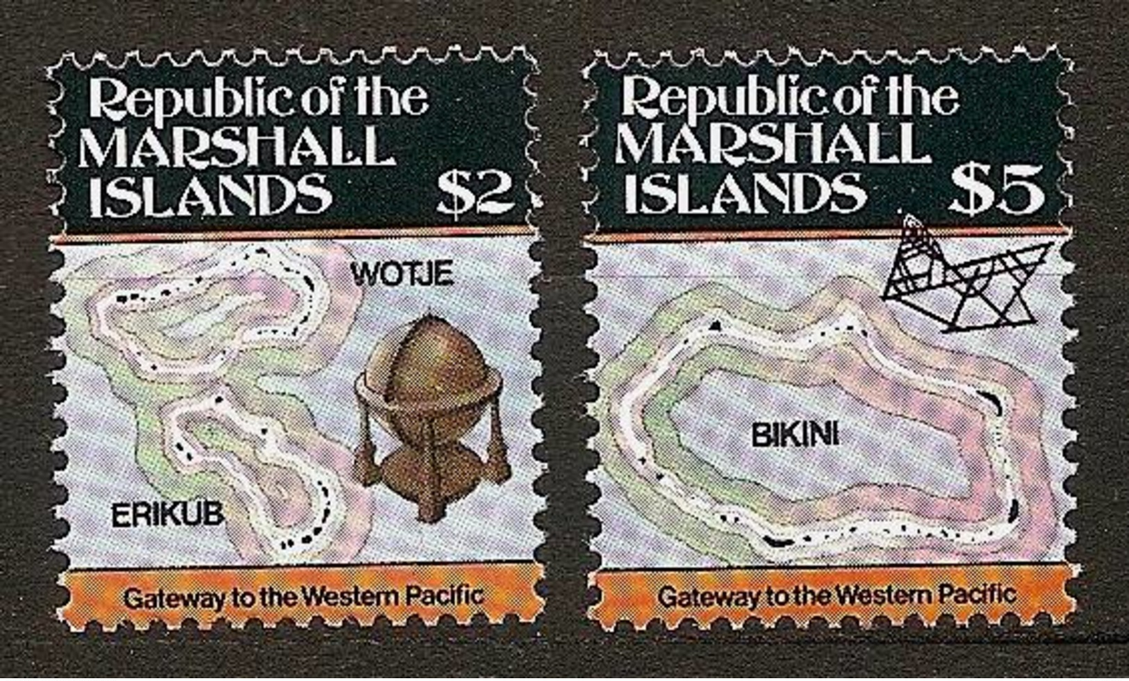 MARSHALL ISLANDS 1986 - Various MAPS Of The Islands - SALE! 2v Compl Mi  Mi 71-72 MNH ** Cv€20,00 V321 - Marshall