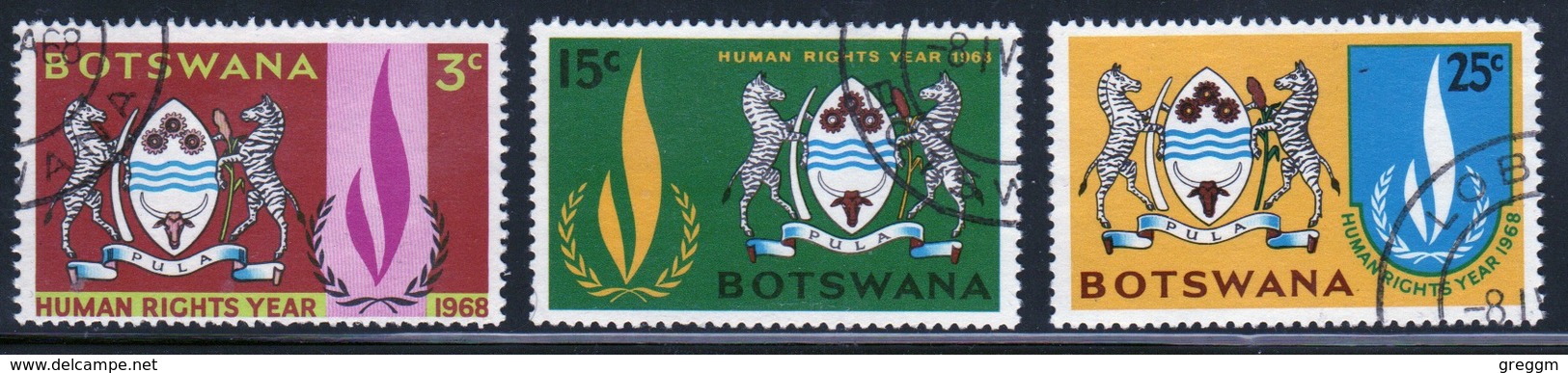 Botswana 1968 Set Of Stamps To Celebrate Human Rights Year. - Botswana (1966-...)