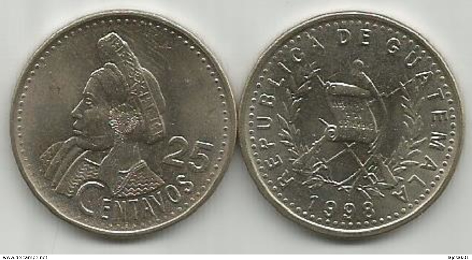 Guatemala 25 Centavos 1998. High Grade - Guatemala