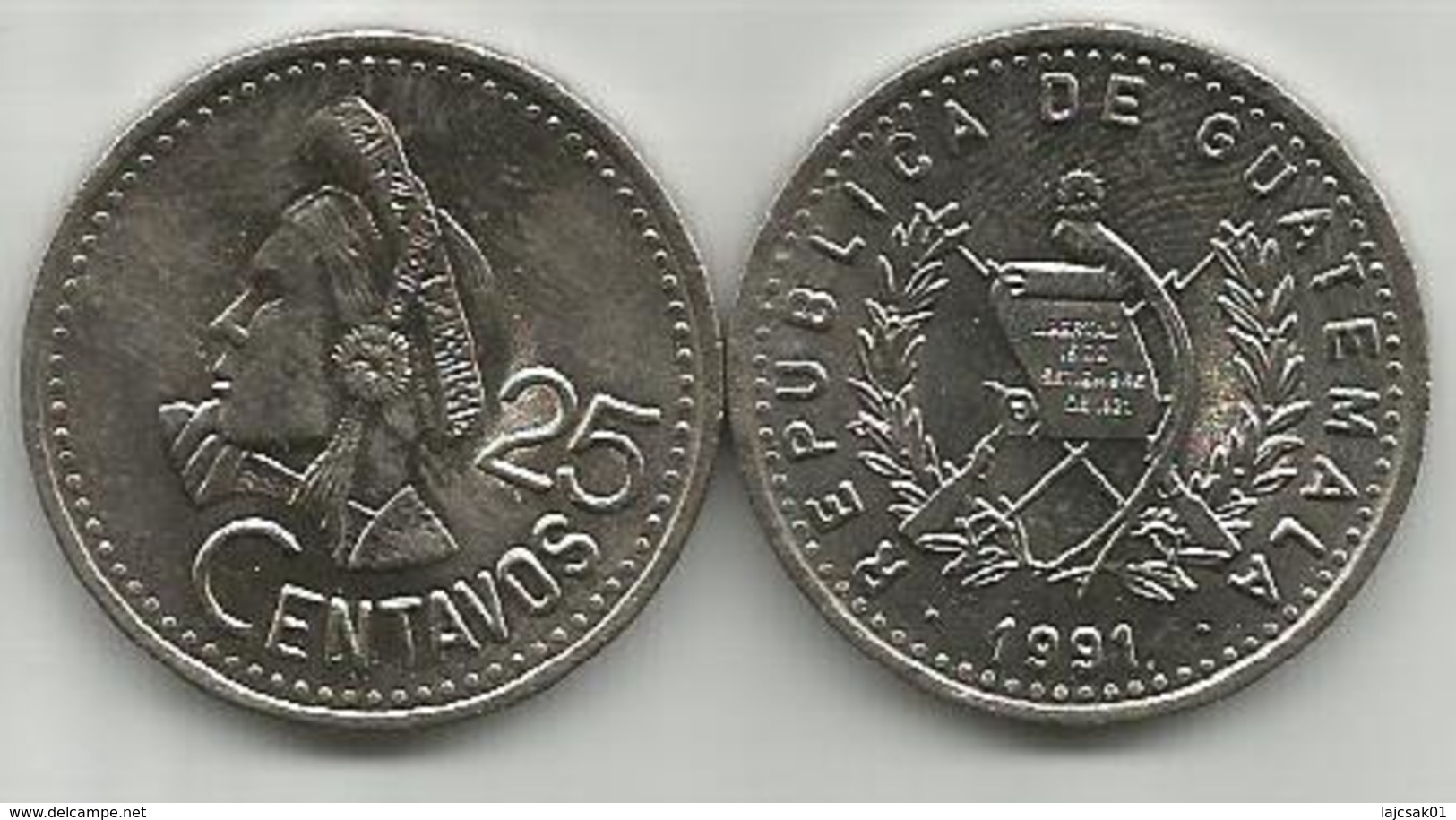 Guatemala 25 Centavos 1991. High Grade - Guatemala