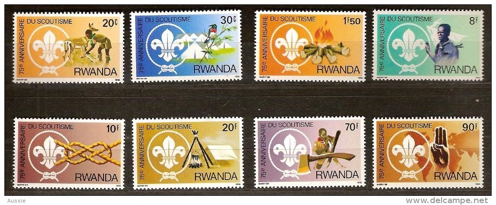 Rwanda Ruanda 1983 OCBn°  1141-48 *** MNH Cote 15 Euro Scoutisme Padvinders - Neufs