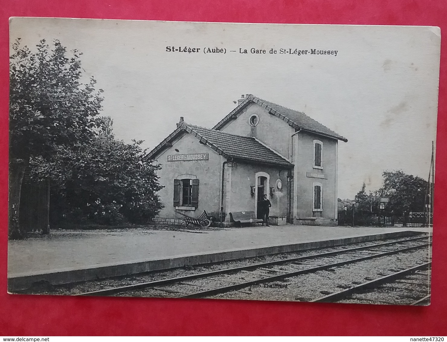 Saint Léger  ( Aube ) - Gare De St Léger-Moussey - Jolie Carte Circulée 1933 - - Autres & Non Classés