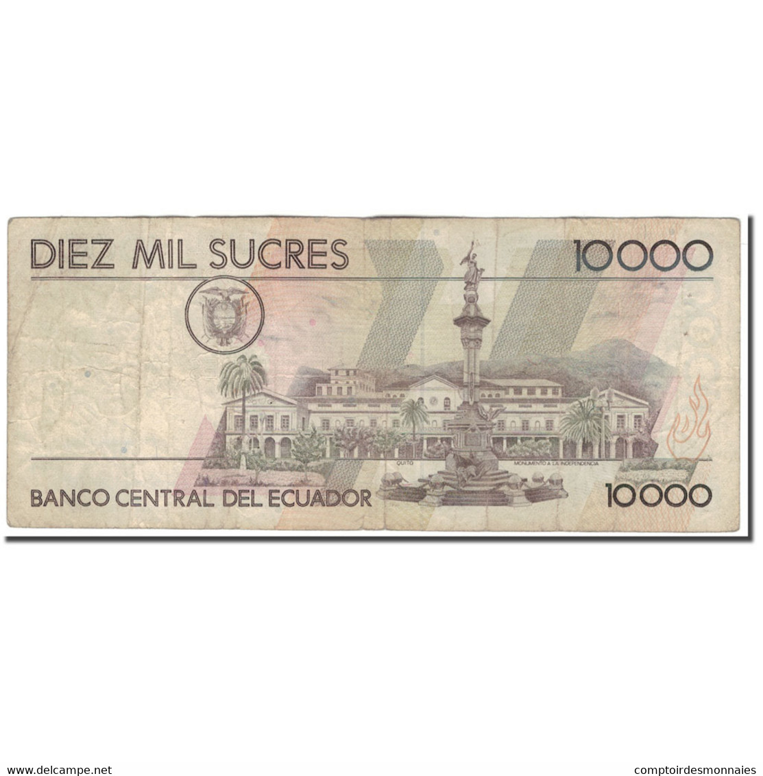 Billet, Équateur, 10,000 Sucres, 1994-10-13, KM:127a, B+ - Equateur