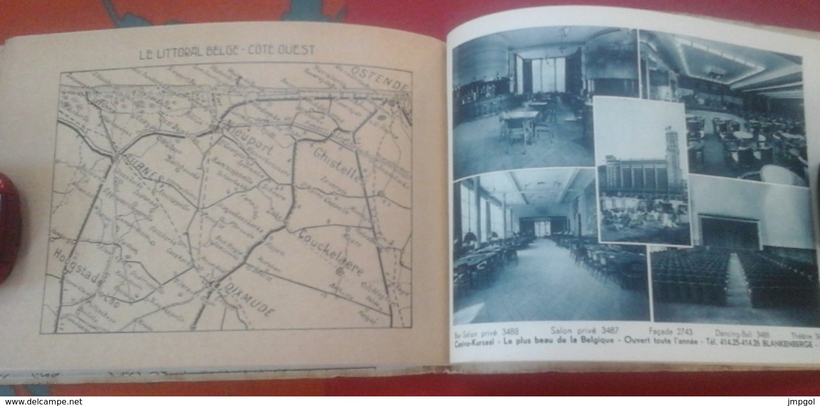 Guide Album Mémento 1939 Belgique Touristique et Luxembourg Littoral Ostende Knocke le Zoute Blankenberghe Bruges...