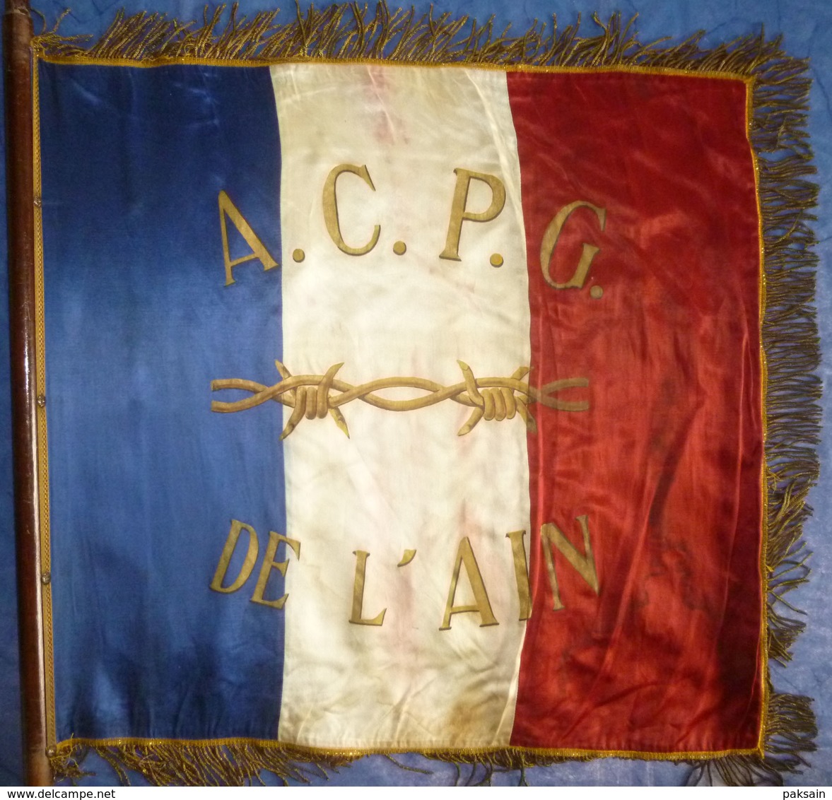 Beau Drapeau A.C.P.G. De L'AIN Section Saint-Martin Du Mont Anciens Combattants Et Prisonniers De Guerre 01 - Drapeaux