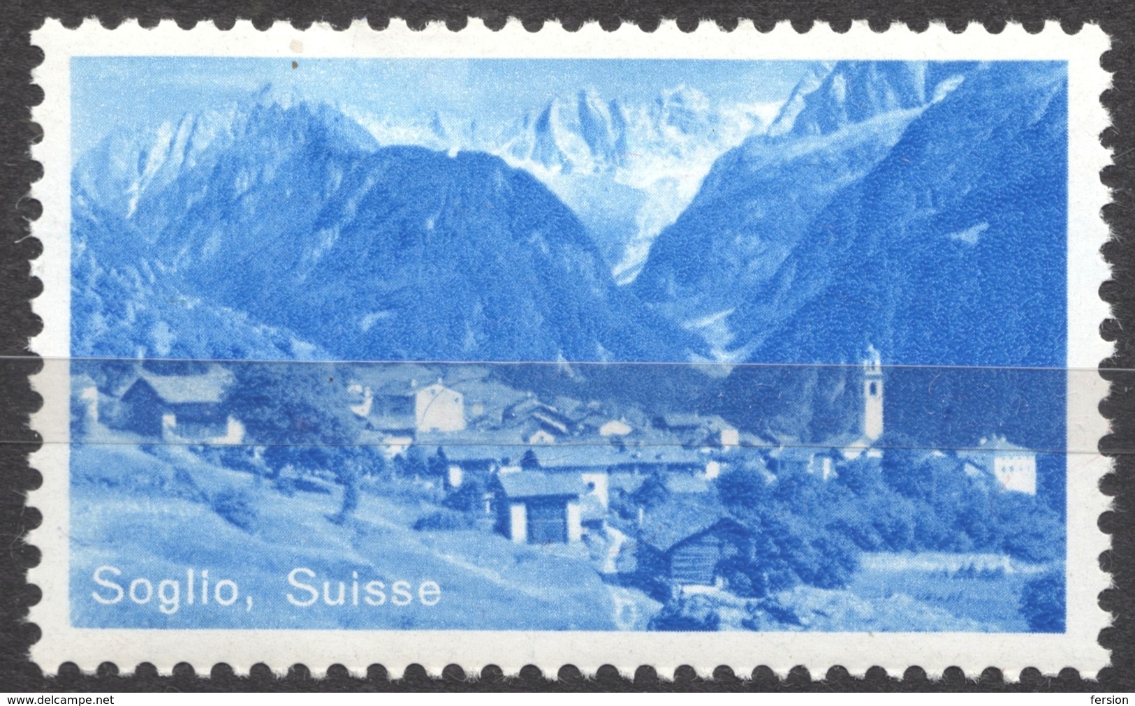 Soglio / Alps Mountain / TOURISM Switzerland Suisse - Label Vignette Cinderella - Other & Unclassified