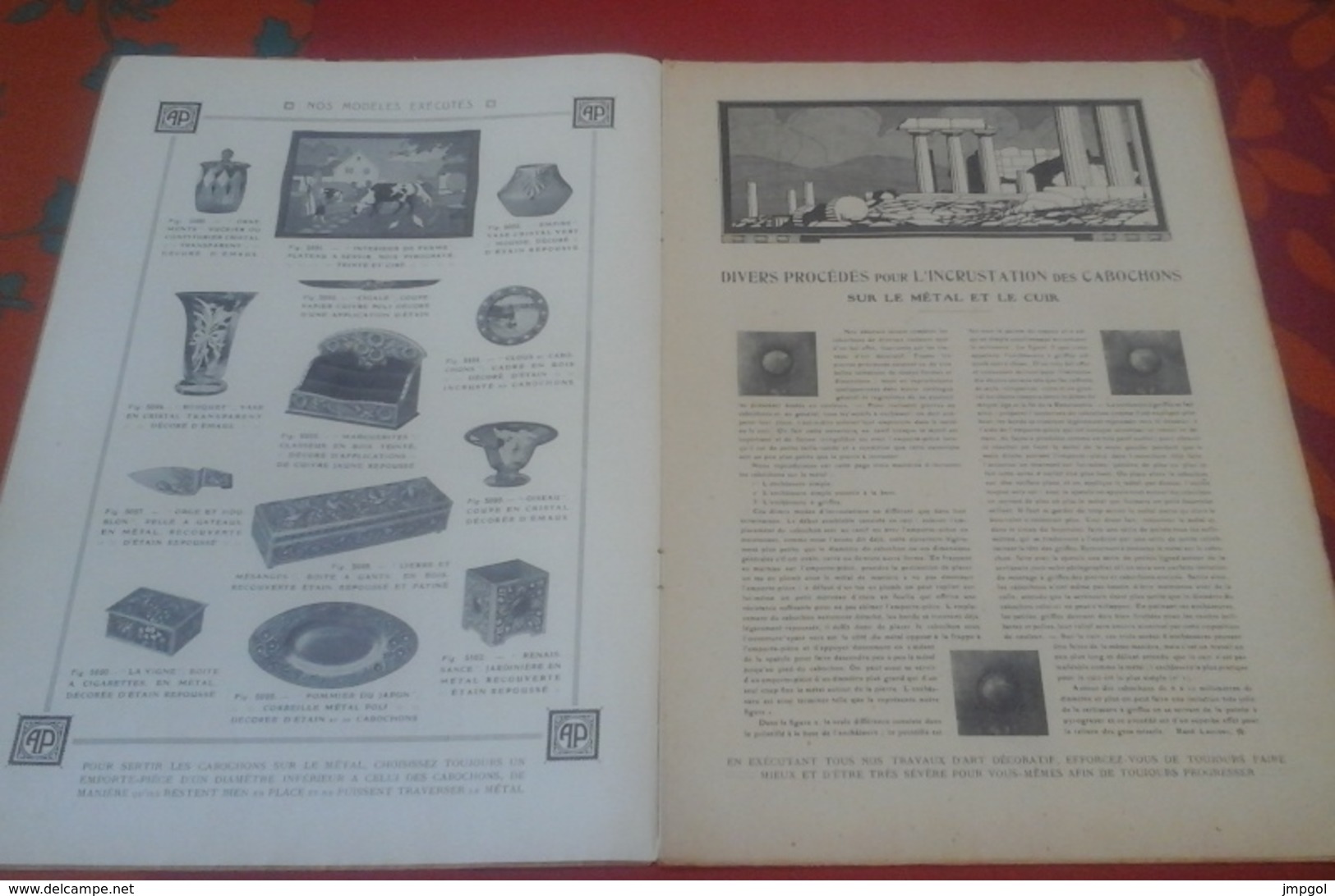 L'Artisan Pratique N°209 Novembre 1926 Arts Décoratifs Modèle Couleur "Noce Bretonne" Planche De Piano Patrons Présents - Home Decoration