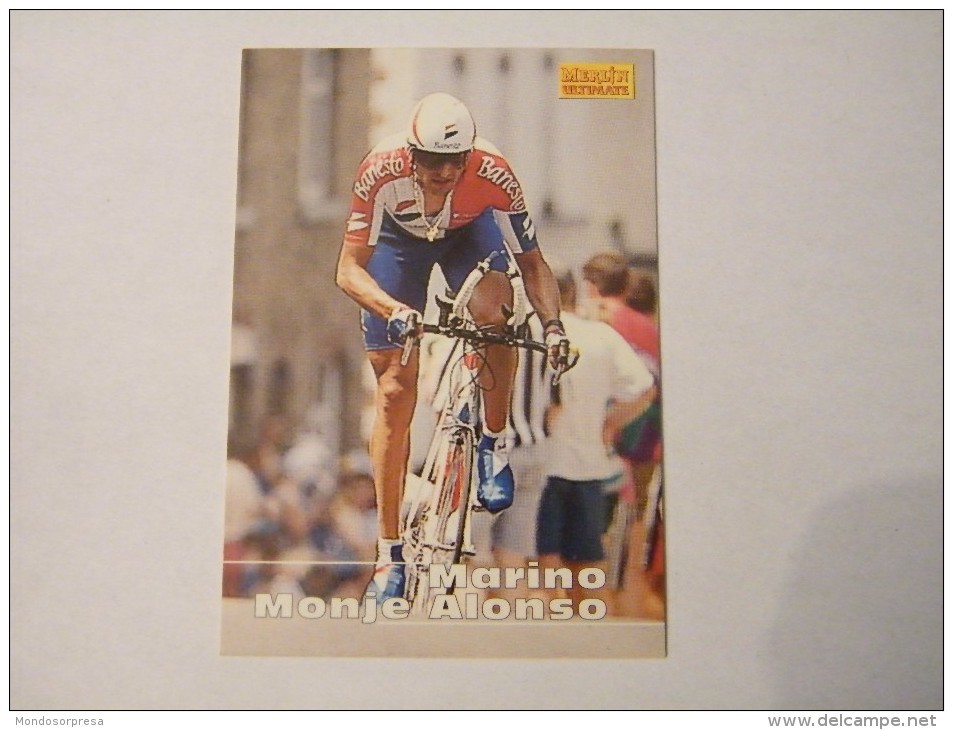 FIGURINA TIPO CARDS MERLIN ULTIMATE, CICLISMO, 1996, MARINO MOJIE ALONSO  CARD'S N° 42 - Ciclismo