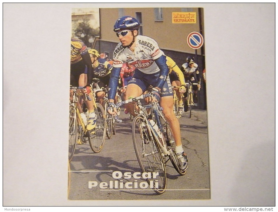 FIGURINA TIPO CARDS MERLIN ULTIMATE, CICLISMO, 1996,  CARD'S N° 68 OSCAR PELLICIOLI - Ciclismo