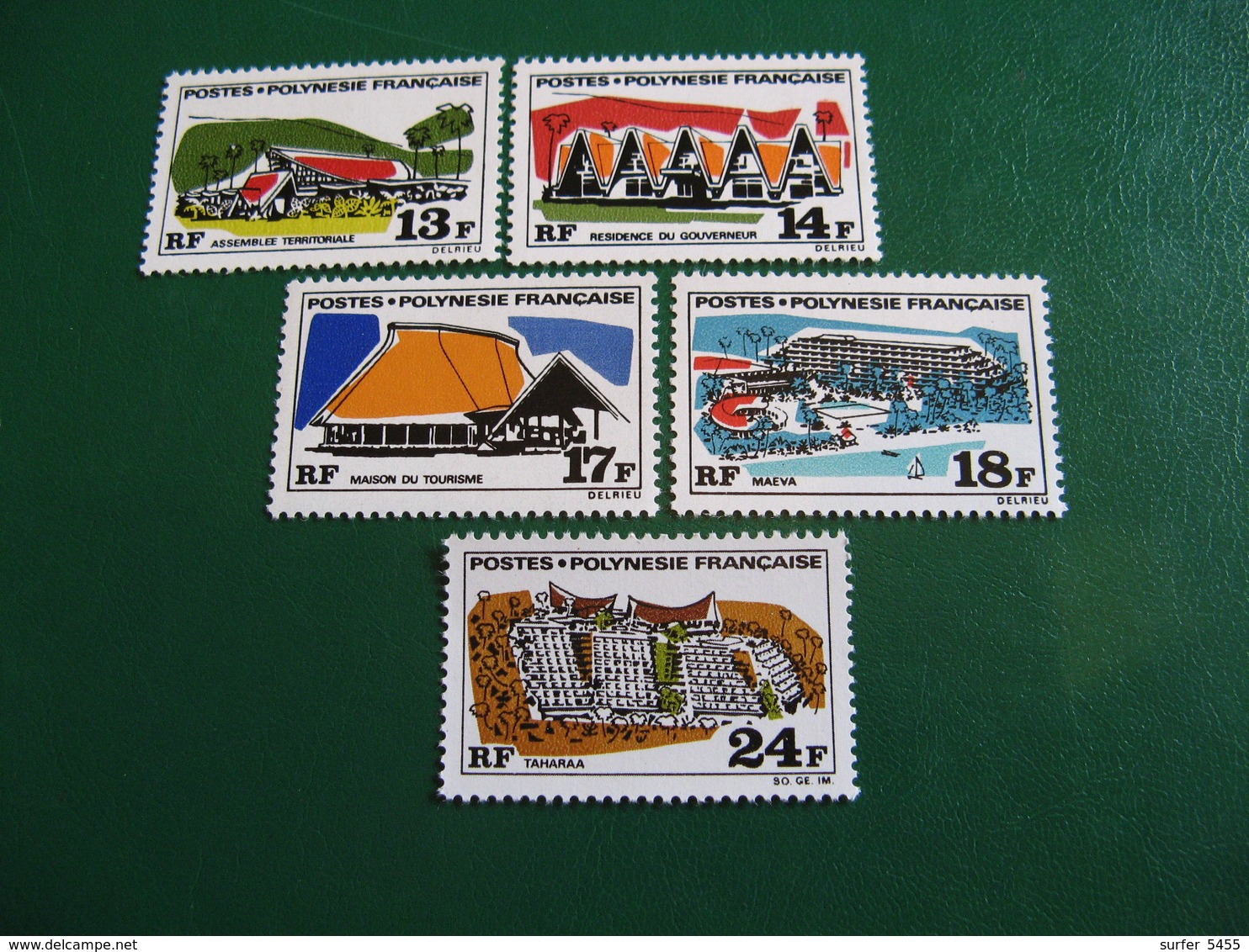 POLYNESIE YVERT POSTE ORDINAIRE N° 72/76 NEUFS** LUXE COTE 51,00 E - Unused Stamps