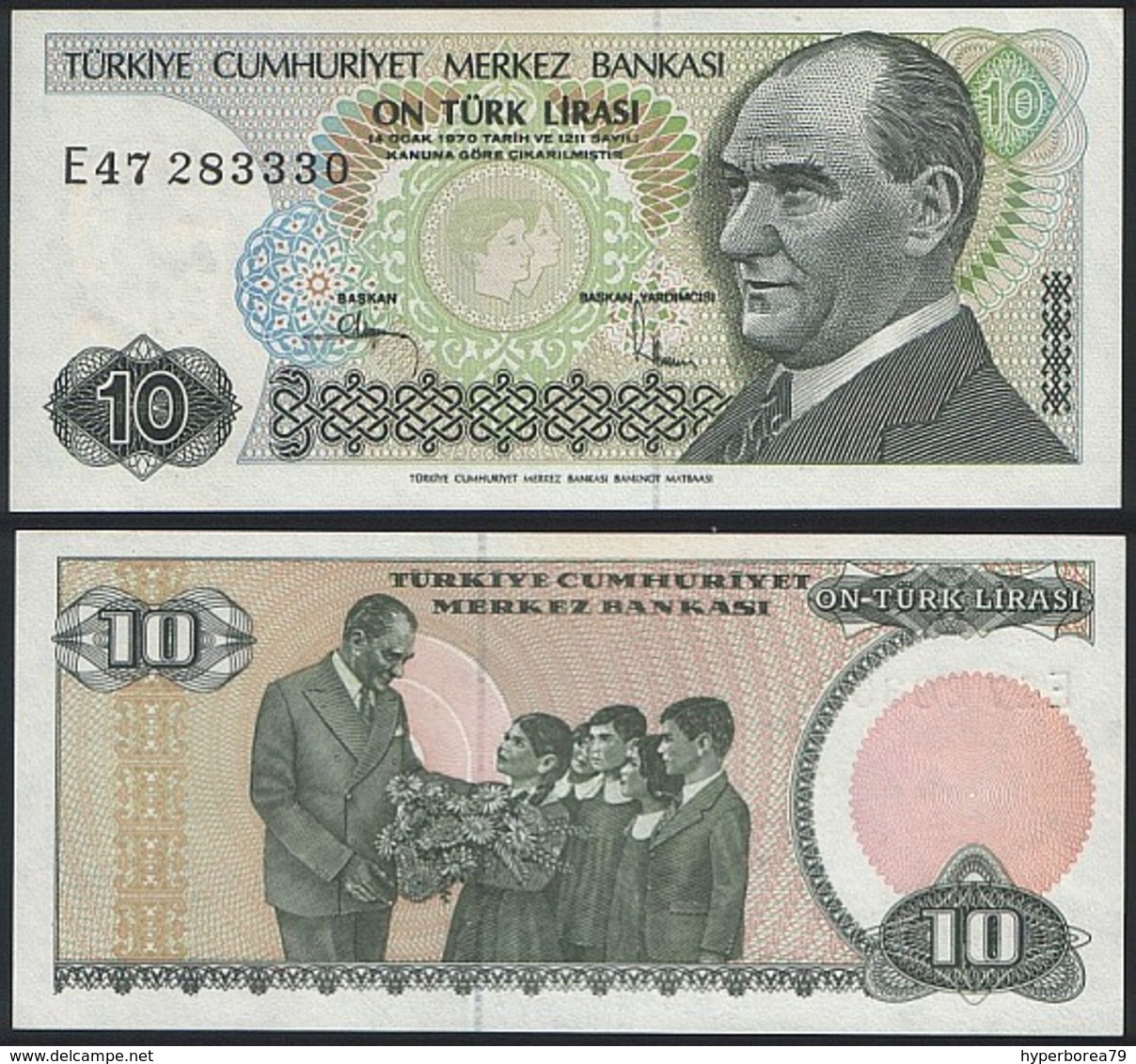 Turkey P 193 B - 10 Lira 1982 - UNC - Turkije