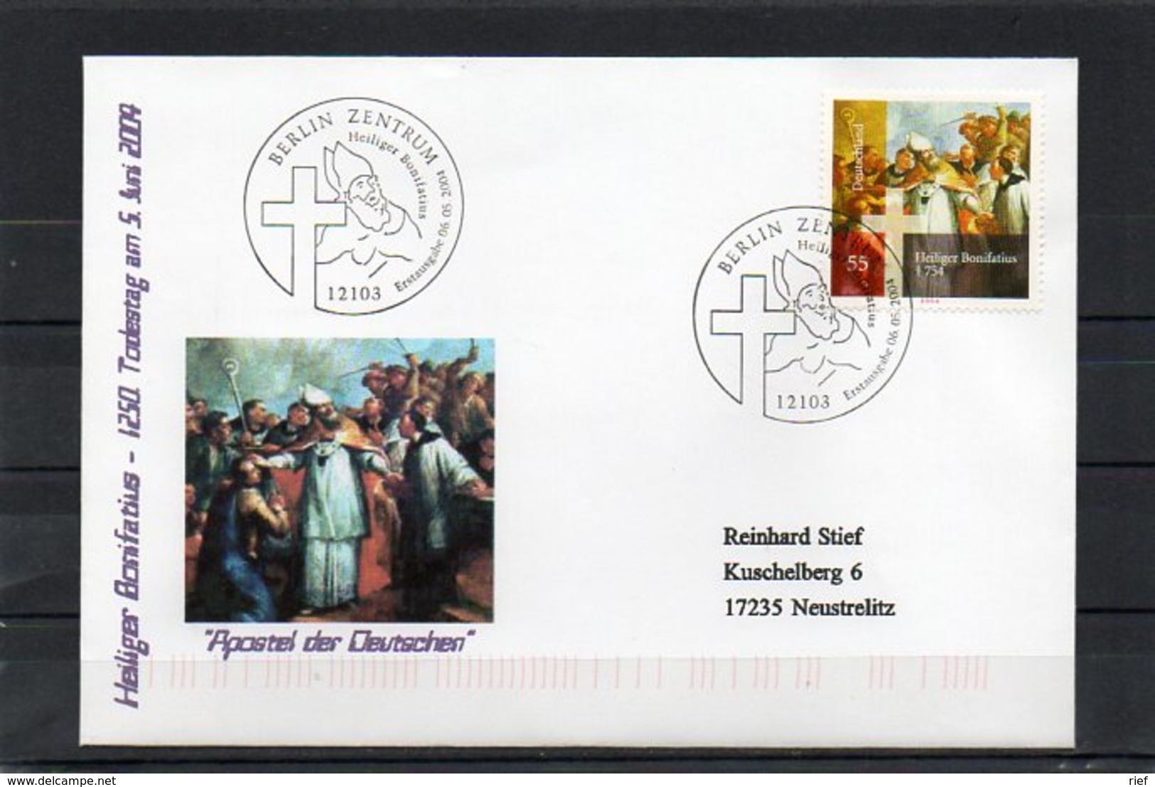 Deutschland, 2004, FDC (individuell), Michel 2401, Echt Gelaufen, Hl. Bonifatius - Other & Unclassified