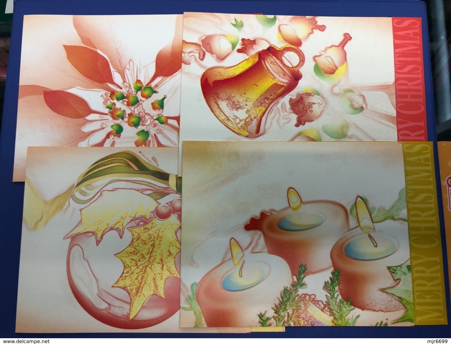 MACAU `90s POST OFFICE PRE-PAID CHRISTMAS CARD UNUSED #BPN-21, 22, 23 & 24 - RARE SET OF 4 CARDS - Macao