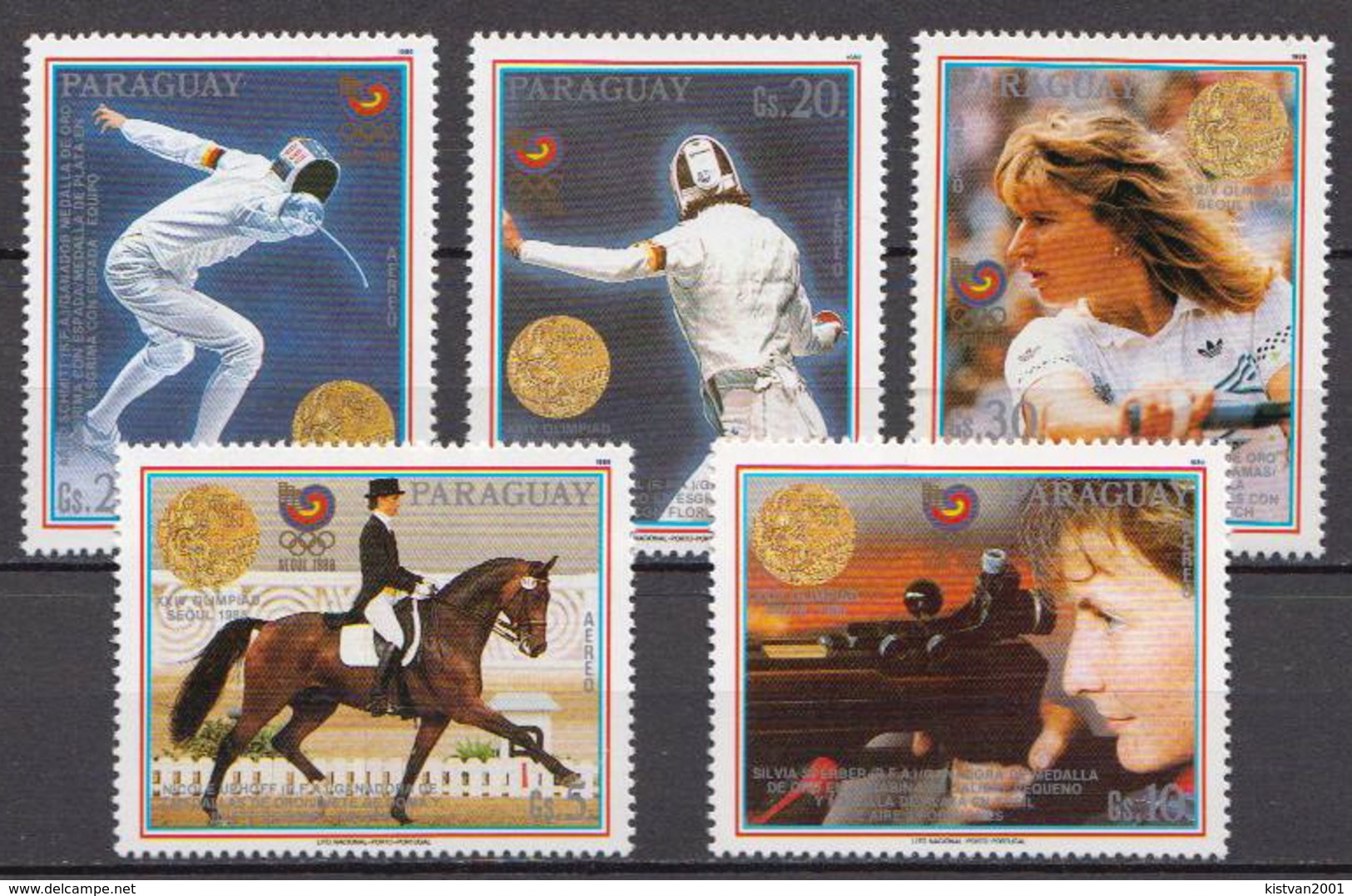 Paraguay MNH Set - Summer 1988: Seoul