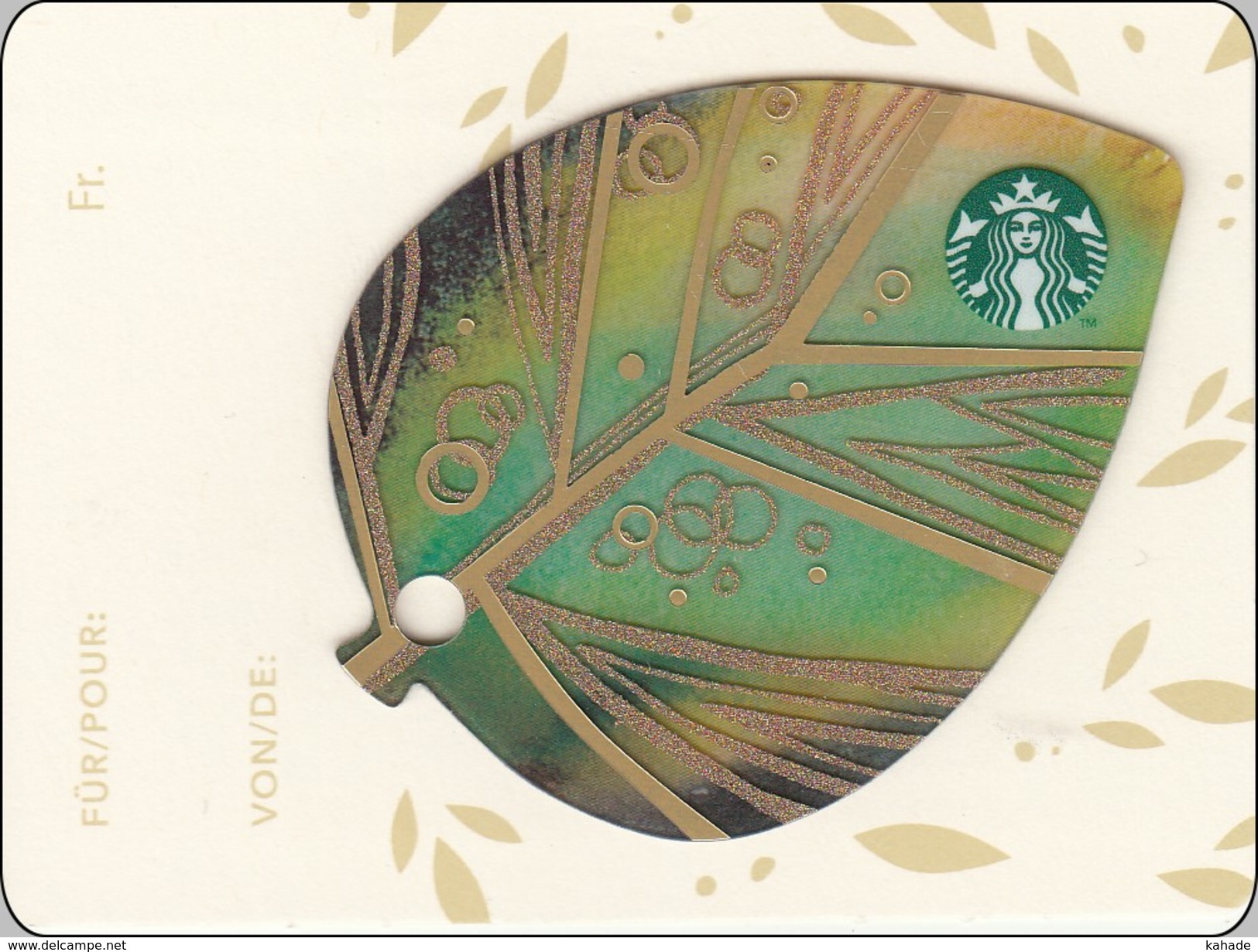 4 X Schweiz Set Starbucks Card "Leaves" 2015 - Gift Cards