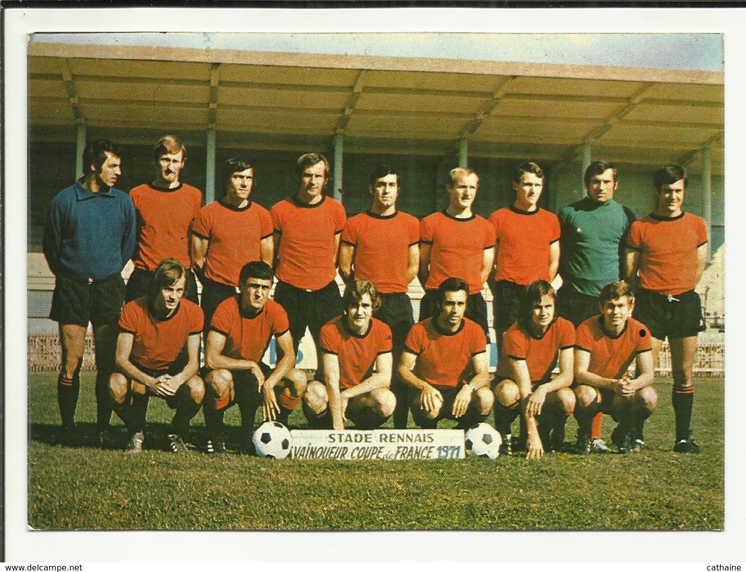 35 . EQUIPE DE FOOTBALL . STADE RENNAIS . VAINQUEUR DE LA COUPE DE FRANCE 1971 - Football