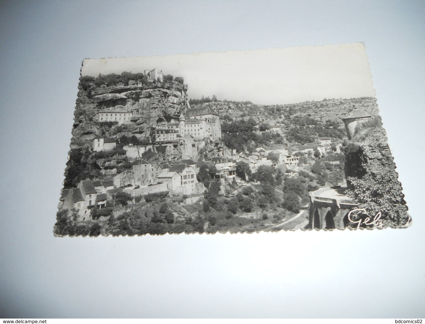 46 LOT CARTE ANCIENNE EN N/BL GAUFRE  ROCAMADOUR EN QUERCY VUE GENERALE SUD  EDIT PHOTO GEB - Rocamadour