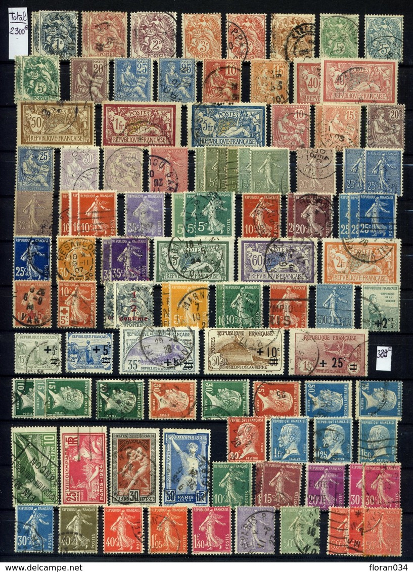 France Collection 1900-1960 Oblitérés - Cote 2300 Euros - TB Qualité - Collections