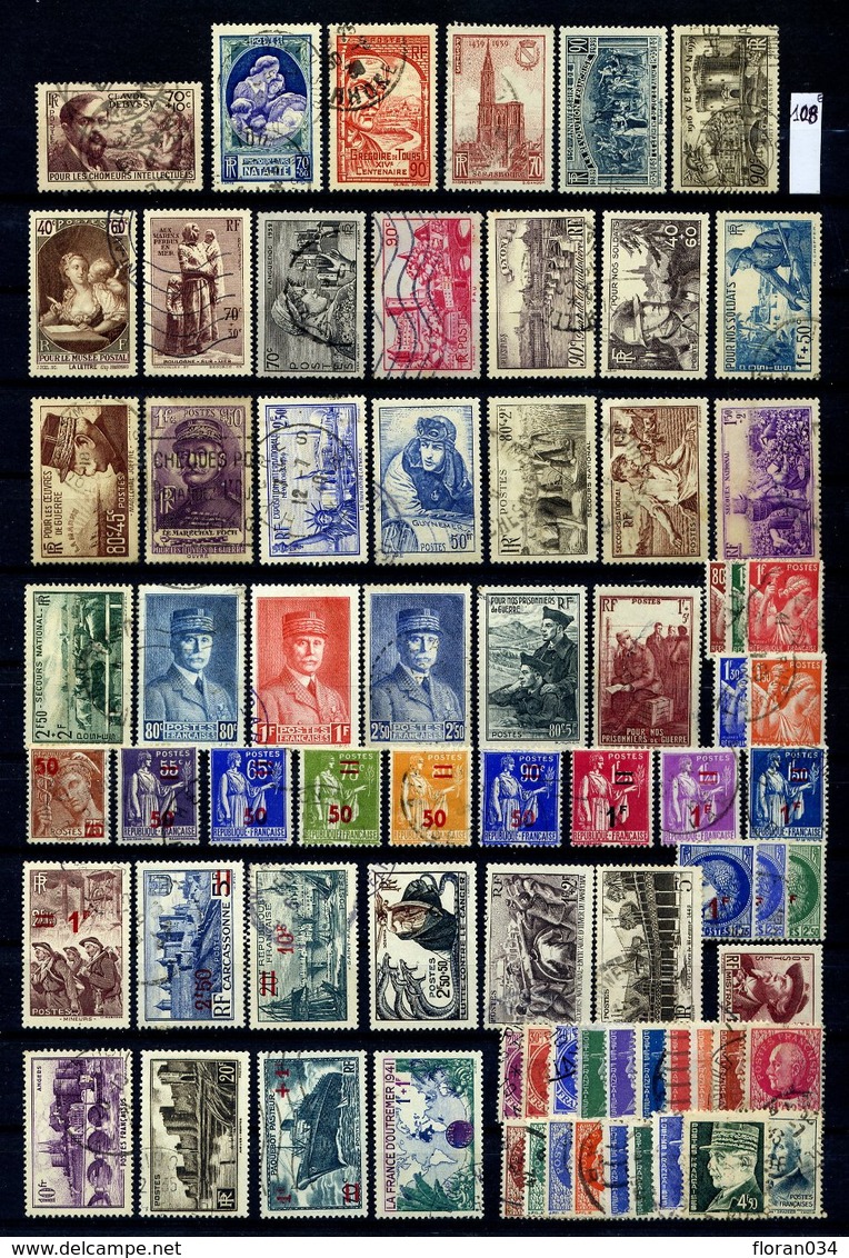 France Collection 1900-1960 Oblitérés - Cote 2300 Euros - TB Qualité - Collections