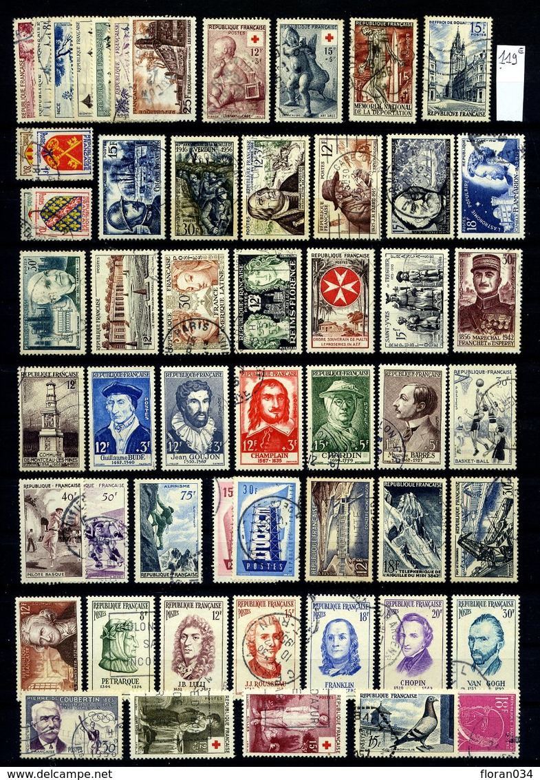 France Collection 1900-1960 oblitérés - Cote 2300 Euros - TB qualité