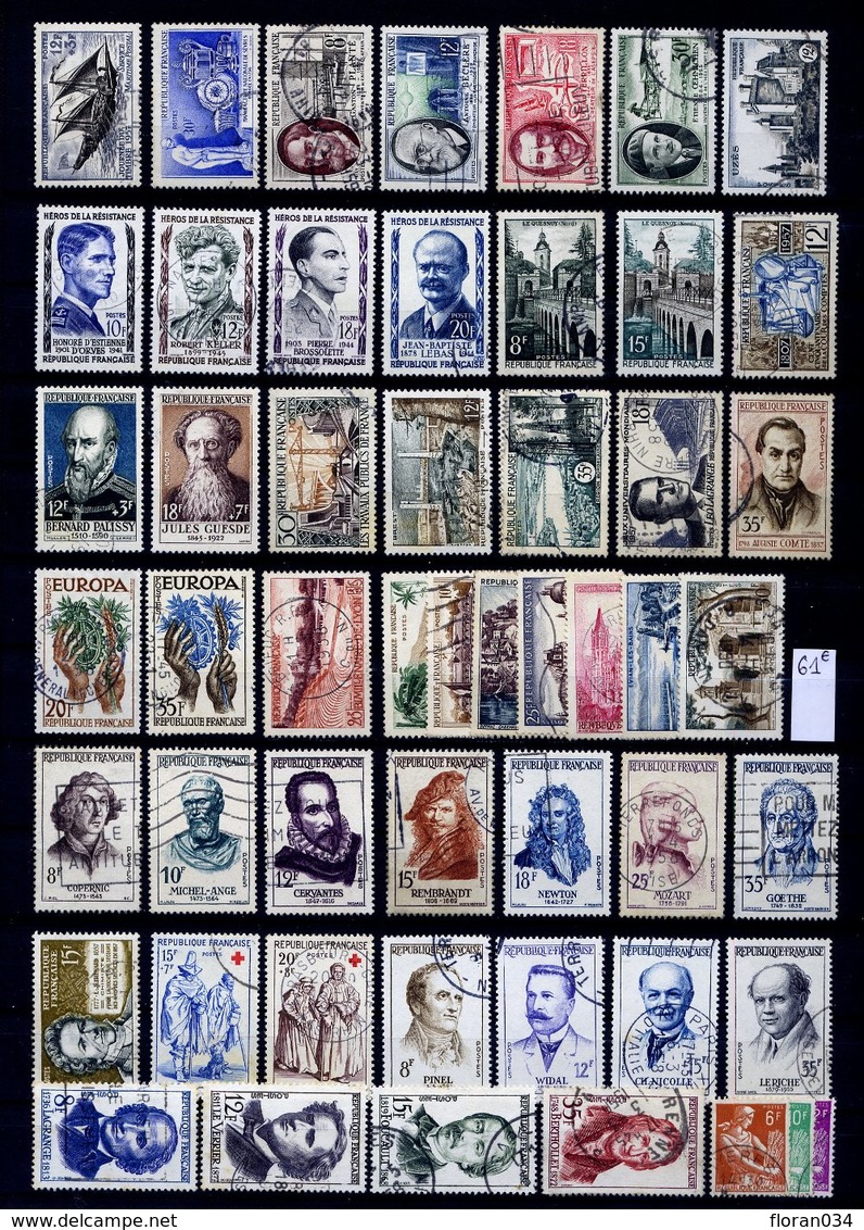 France Collection 1900-1960 oblitérés - Cote 2300 Euros - TB qualité